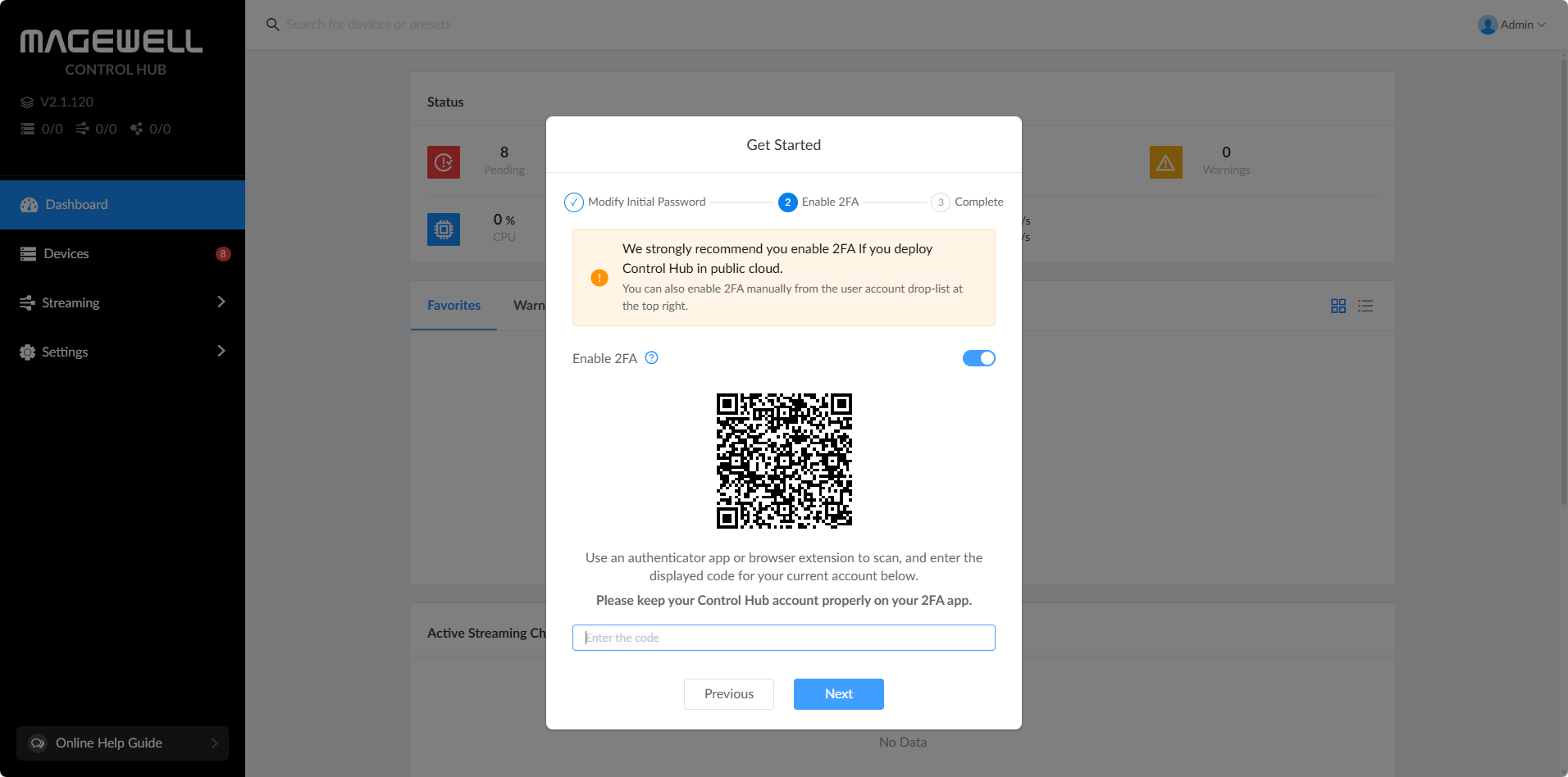 Tutorial 6: Two-factor Authentication (2FA) - Control Hub Documentation