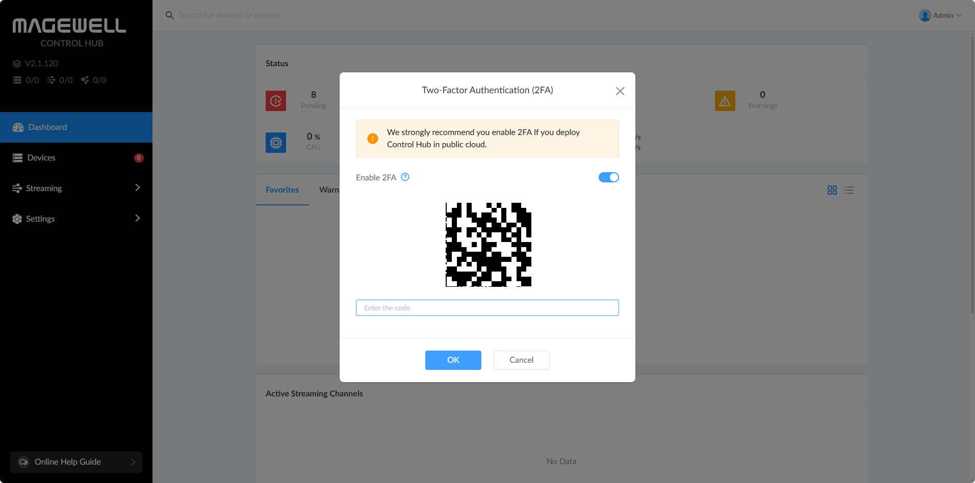 Tutorial 6: Two-factor Authentication (2FA) - Control Hub Documentation