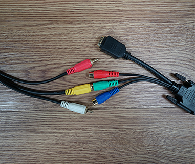Connect the CVBS cable with the breakout cable