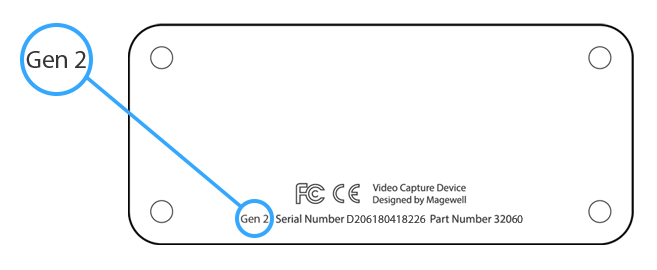 The back of the second generation USB Capture device