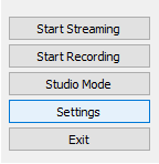 Settings in OBS