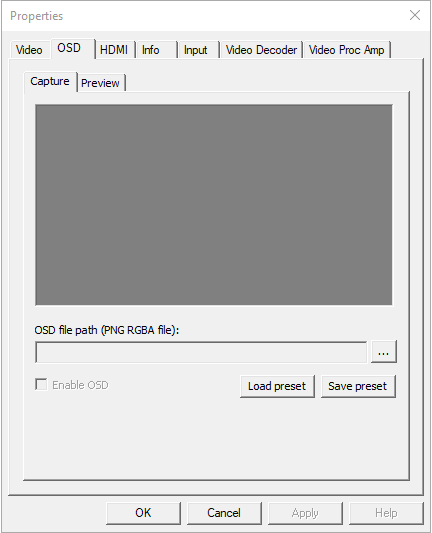 Enable OSD in the driver panel