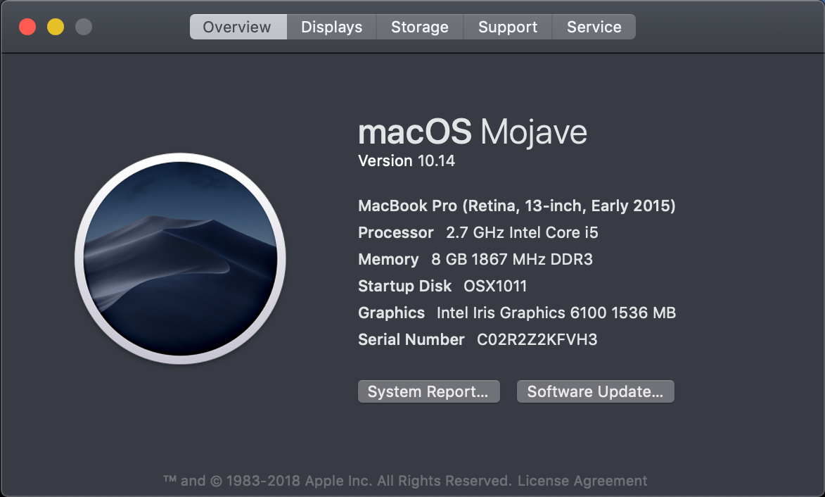 View the MacOS version