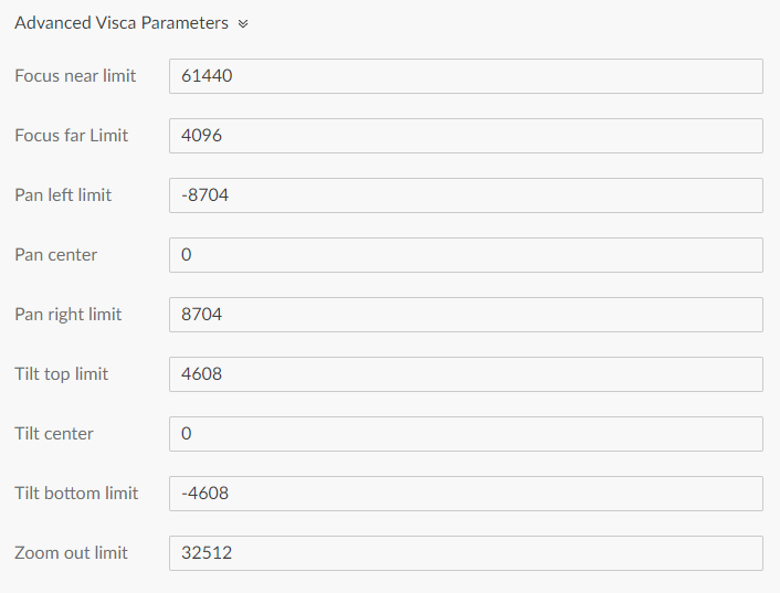 Advanced settings of PTZ camera